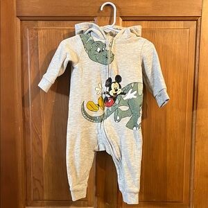 Disney Baby Mickey Dinosaur Hooded Romper 12M